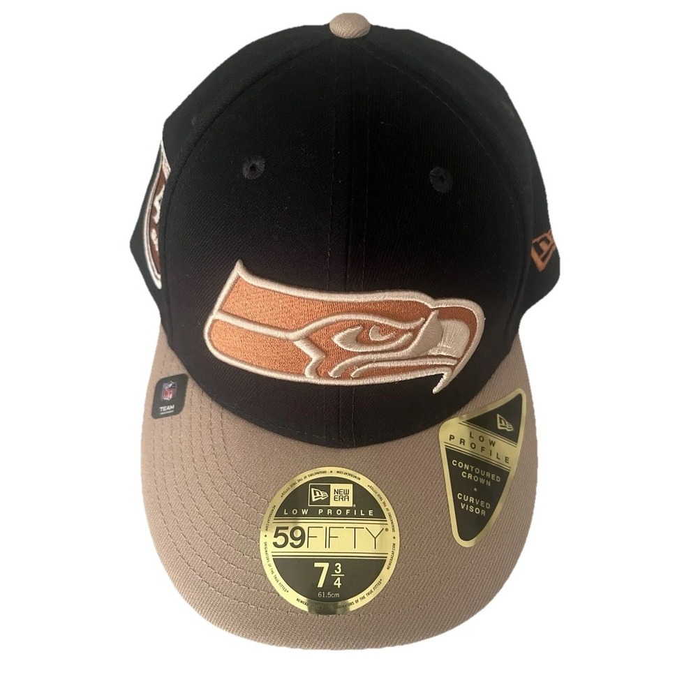 Seattle Seahawks New Era 59FIFTY Sz 7 3/4 Navy Hat With 40 Seasons Patch‎